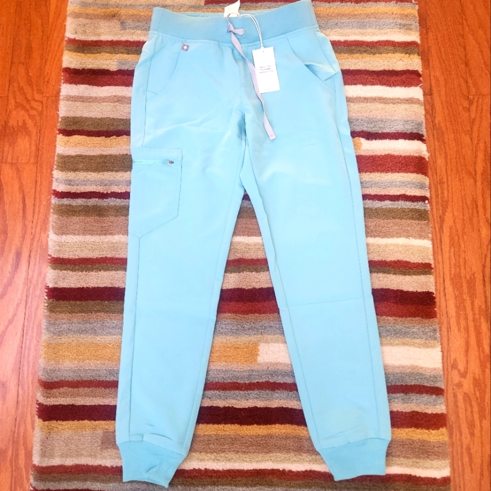 NWT Figs Aquamarine Zamora Jogger XS